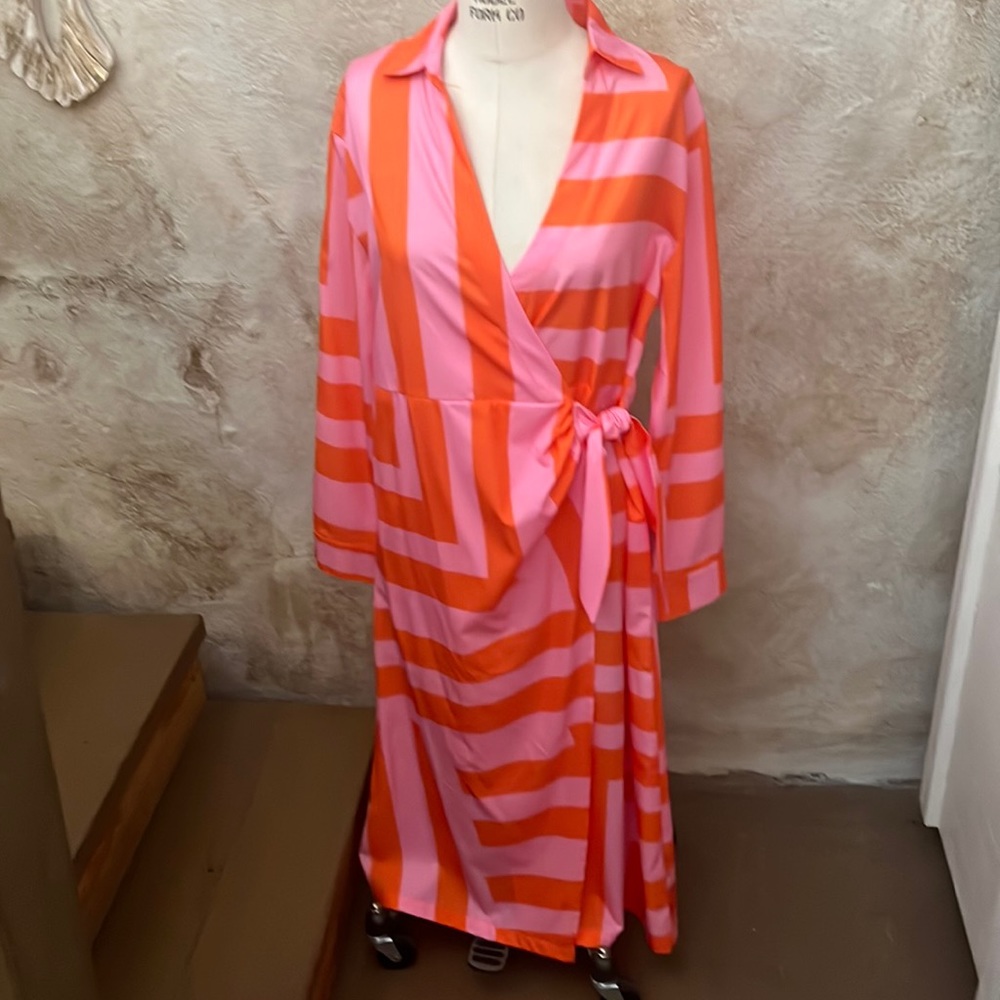 MIDI dress , cross wrap, no buttons